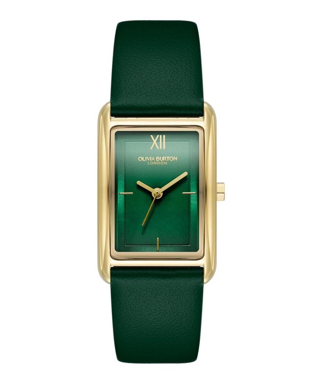 Olivia Burton Womens Forest Green Leather Strap Watch 23mm - Forest Green Product Image