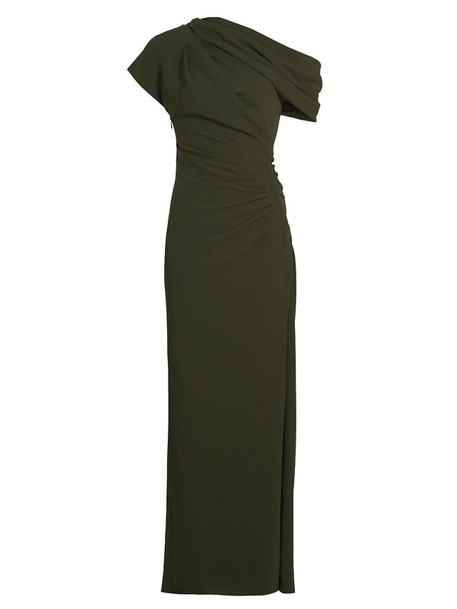 Womens Kally One-Shoulder Draped Midi-Dress Product Image