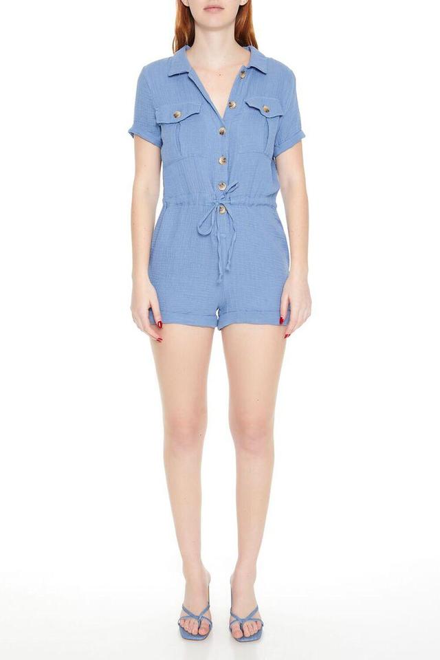 Button-Front Tie-Waist Romper | Forever 21 Product Image