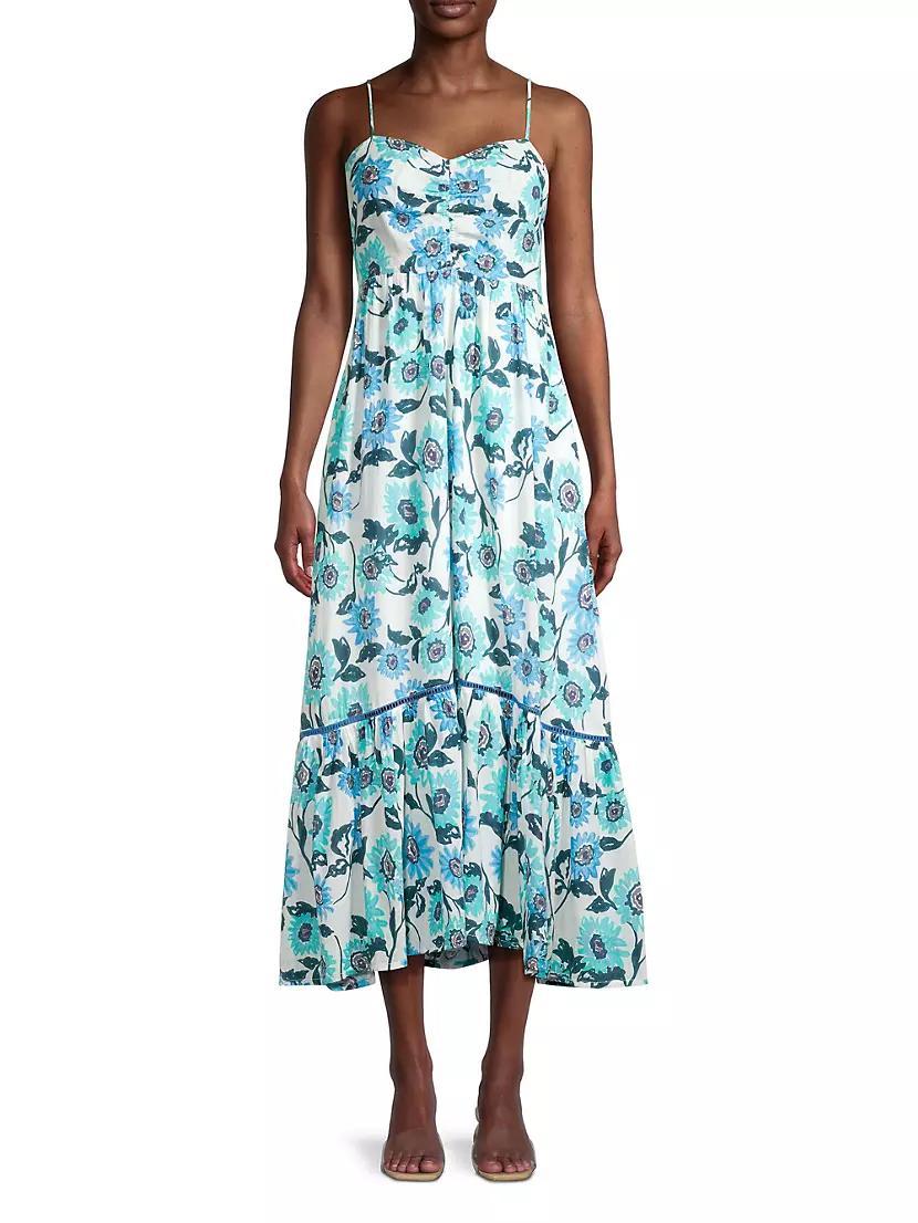 Toronto Floral Cotton Midi-Dress Product Image