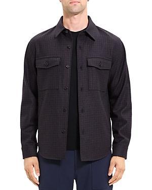 Theory Garvin Plaid Recycled Wool Blend Shirt Jacket Product Image