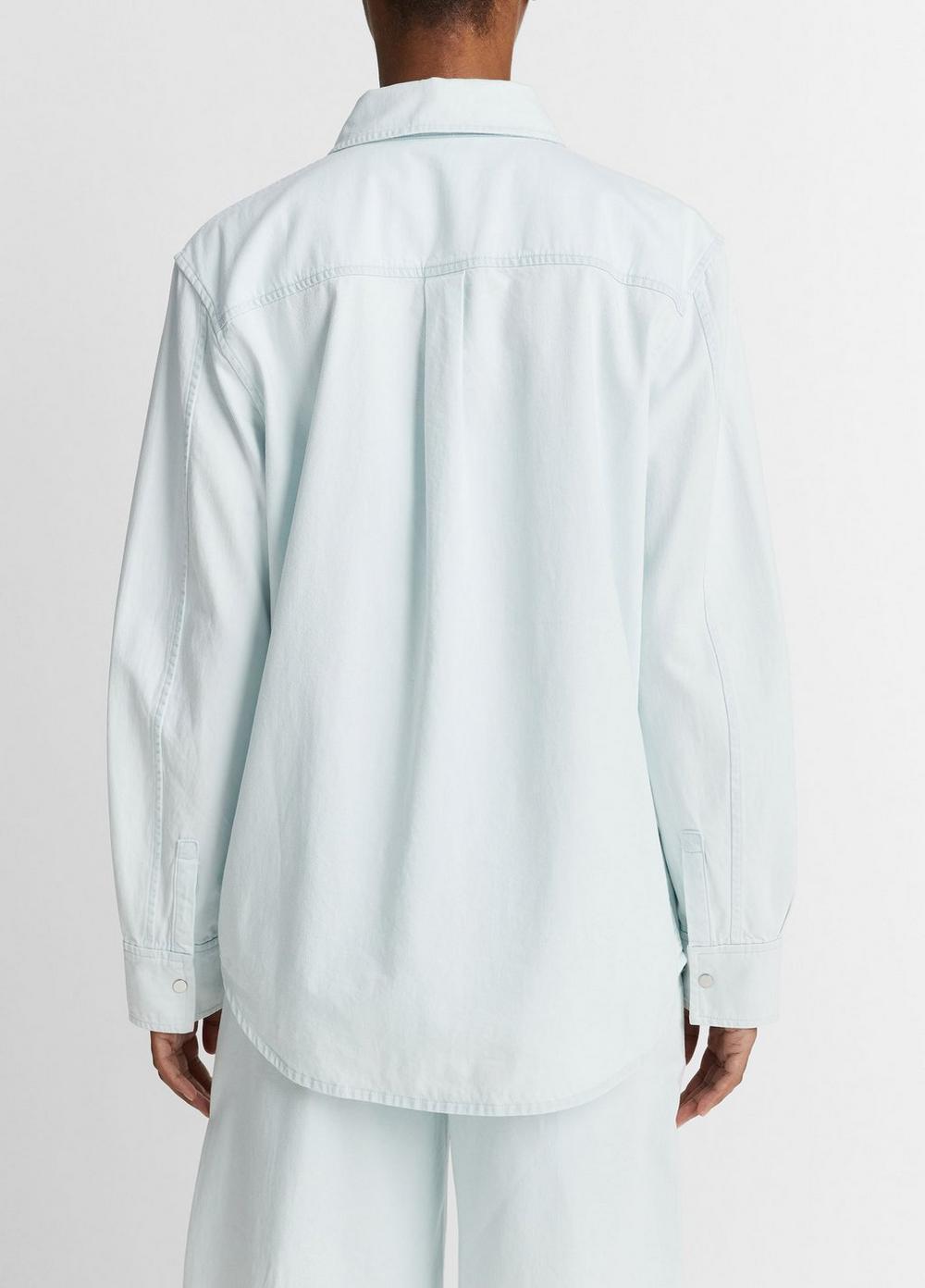 Cotton Twill Snap-Front Overshirt Product Image