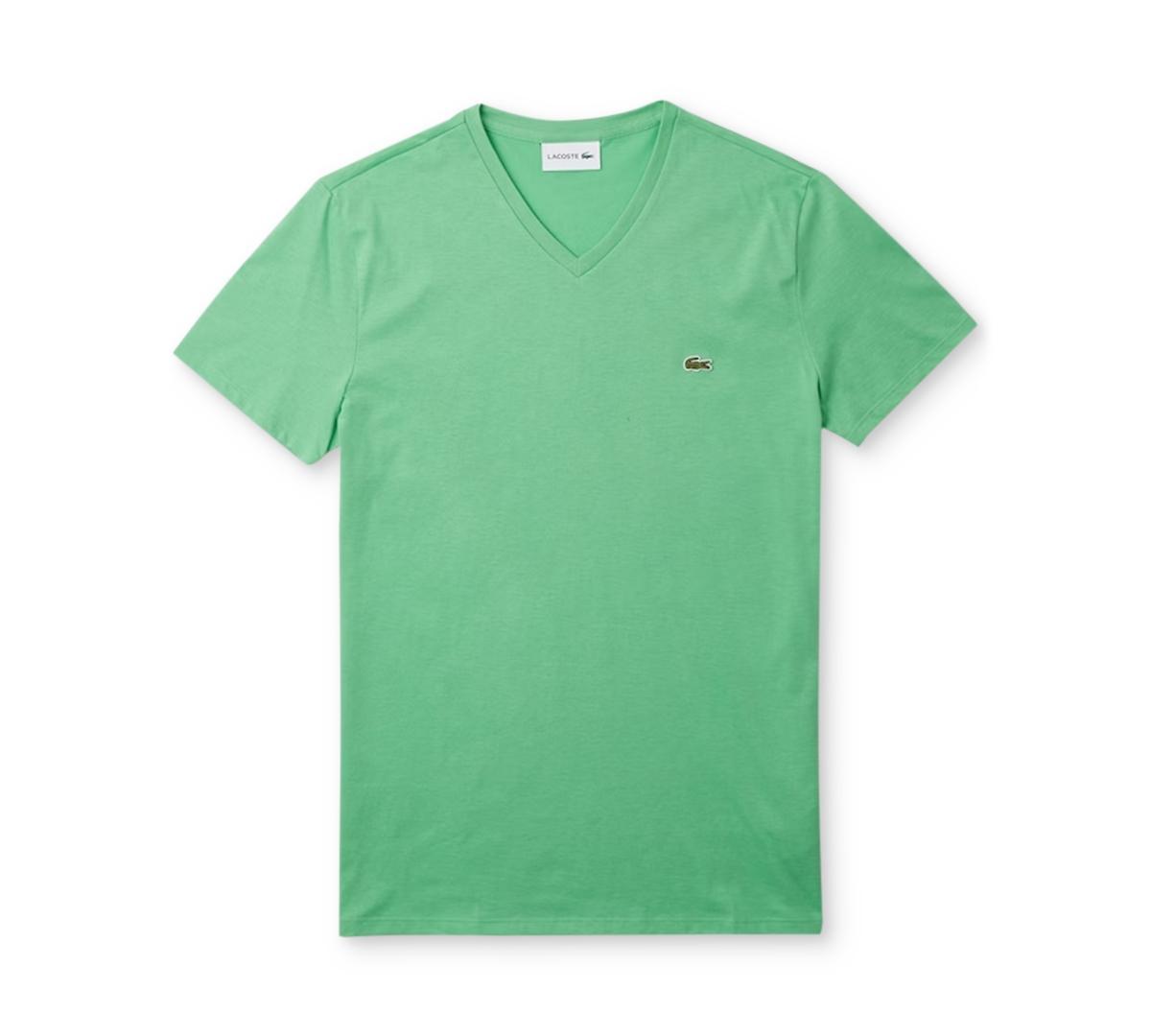 Mens V-Neck Pima Cotton Tee Shirt Product Image