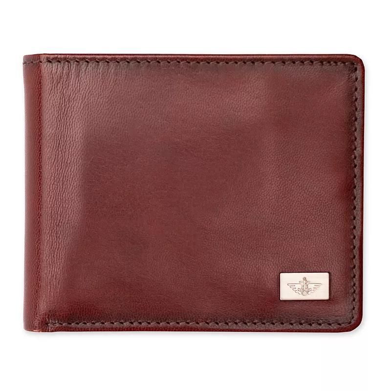 Mens Dockers RFID-Blocking Smooth Leather Extra Capacity Slimfold Wallet, Red Product Image