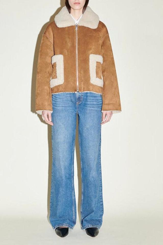 Vera Shearling Aviator-Jacket Product Image