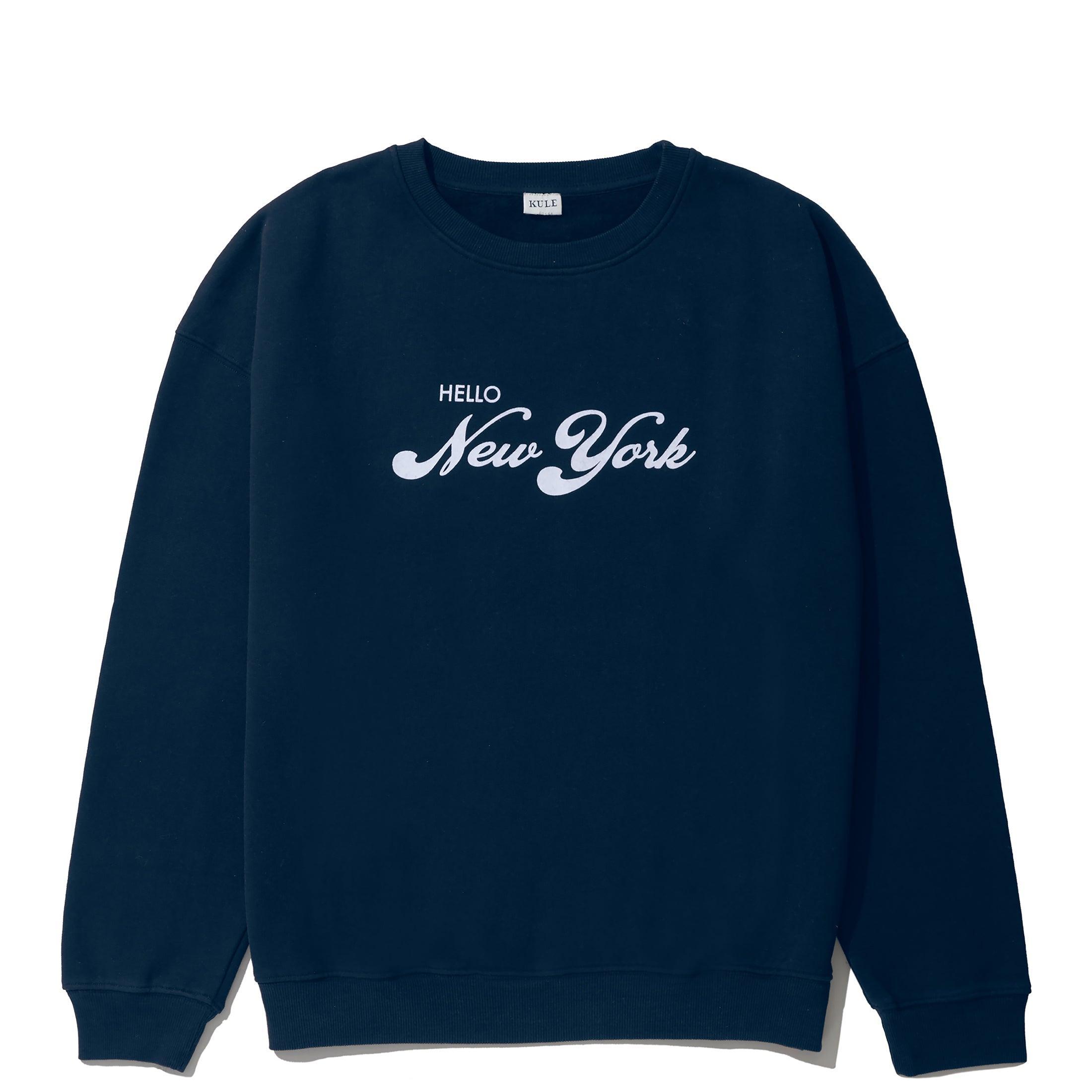 The Oversized Hello New York Sweatshirt - Navy Female Product Image