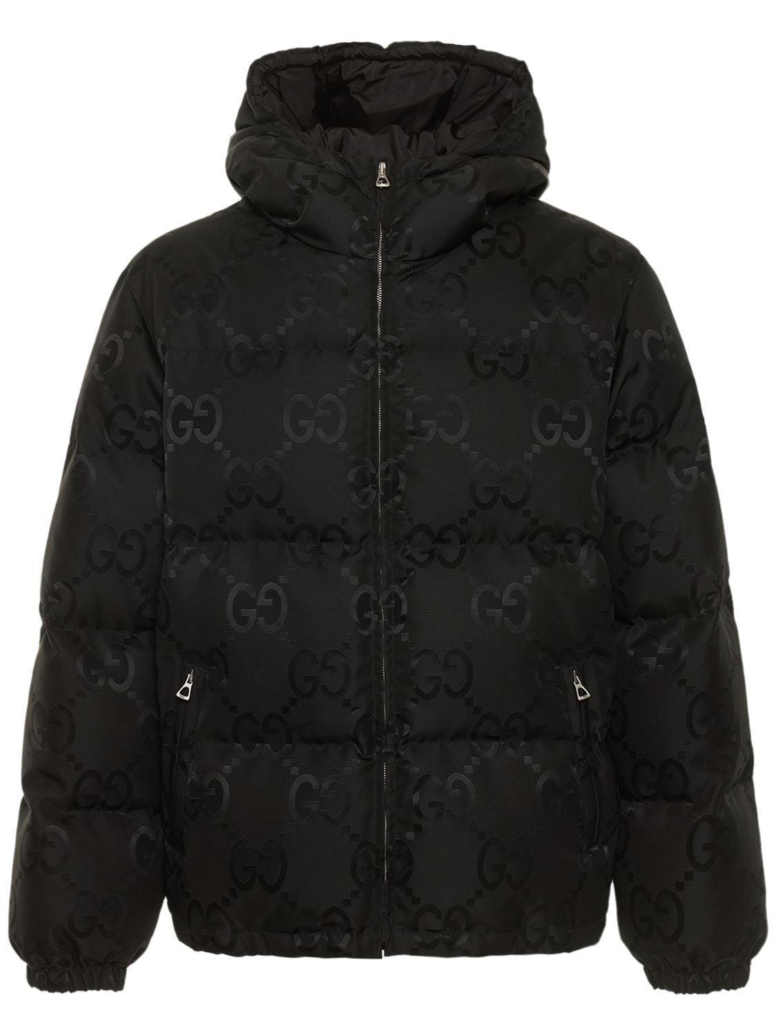 GUCCI Black Padded Jacket In Jumbo Gg Fabric Product Image