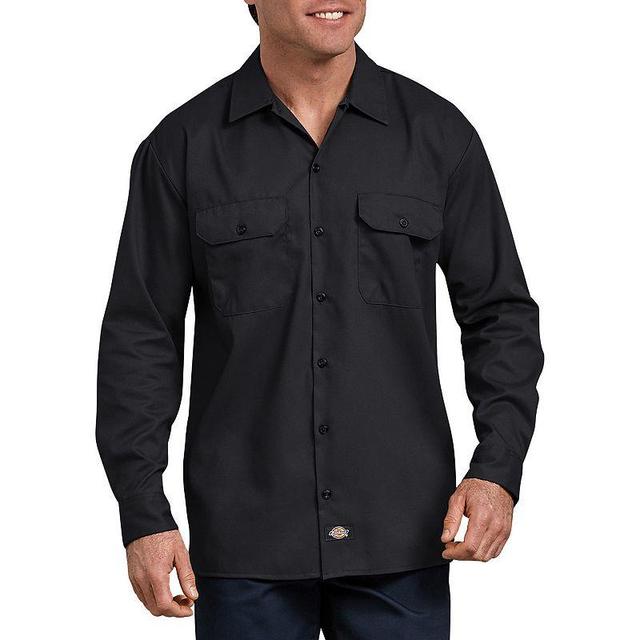 Big & Tall Dickies FLEX Relaxed-Fit Twill Button-Down Work Shirt, Mens Product Image