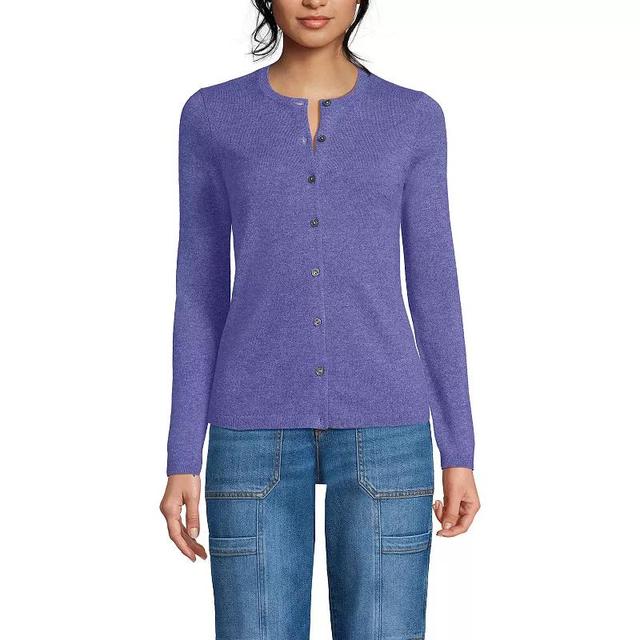 Womens Lands End Classic Cashmere Cardigan Sweater Product Image