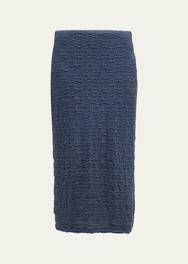 Vince Smocked Cotton Blend Midi Skirt Product Image