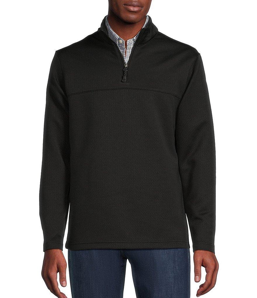 Cremieux Big & Tall Blue Label Textured Quarter-Zip Pullover Product Image