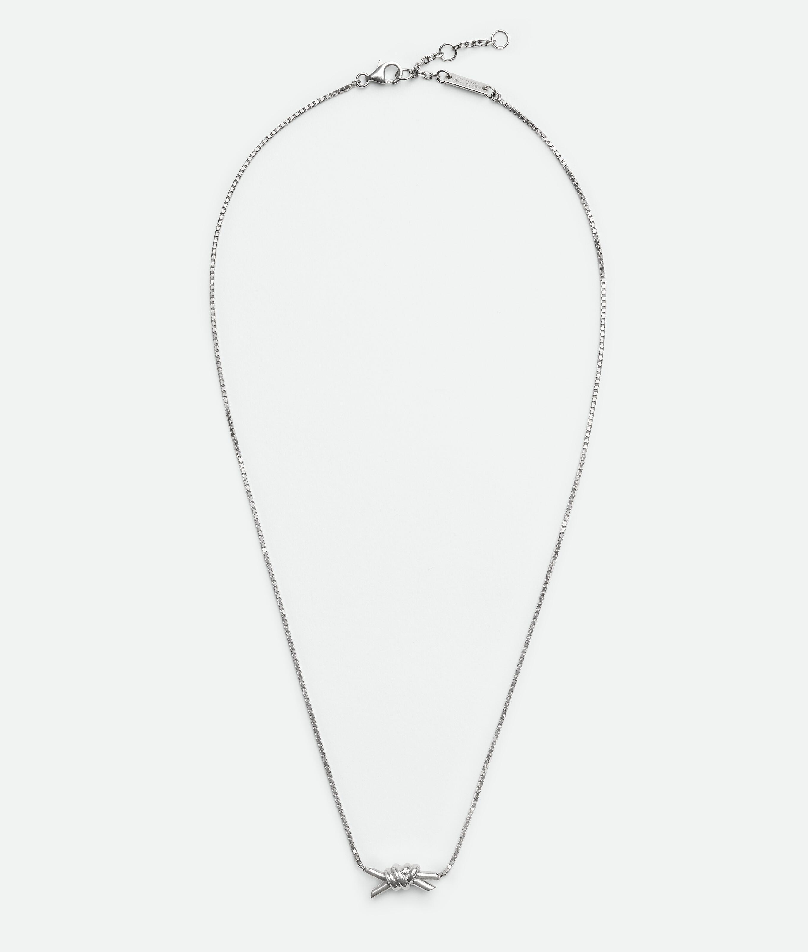 Women's Knot Necklace in Silver Product Image