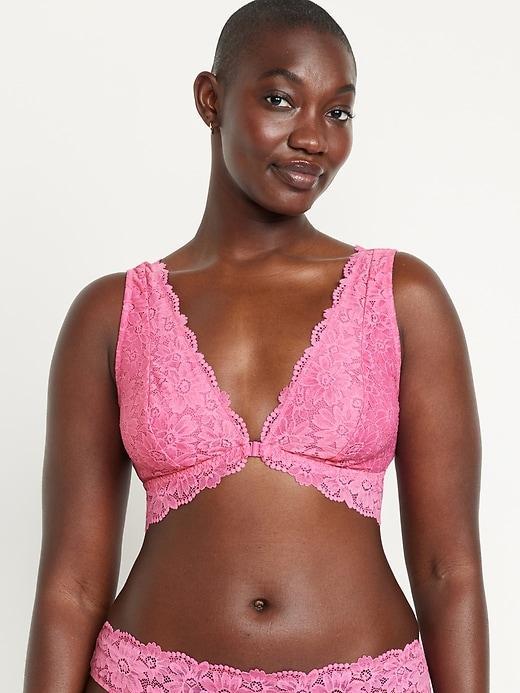 Lace Front-Close Bralette Product Image