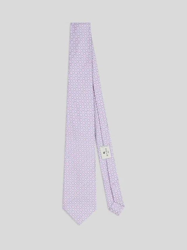 ETRO Patterned-jacquard Silk Tie In Purple Product Image