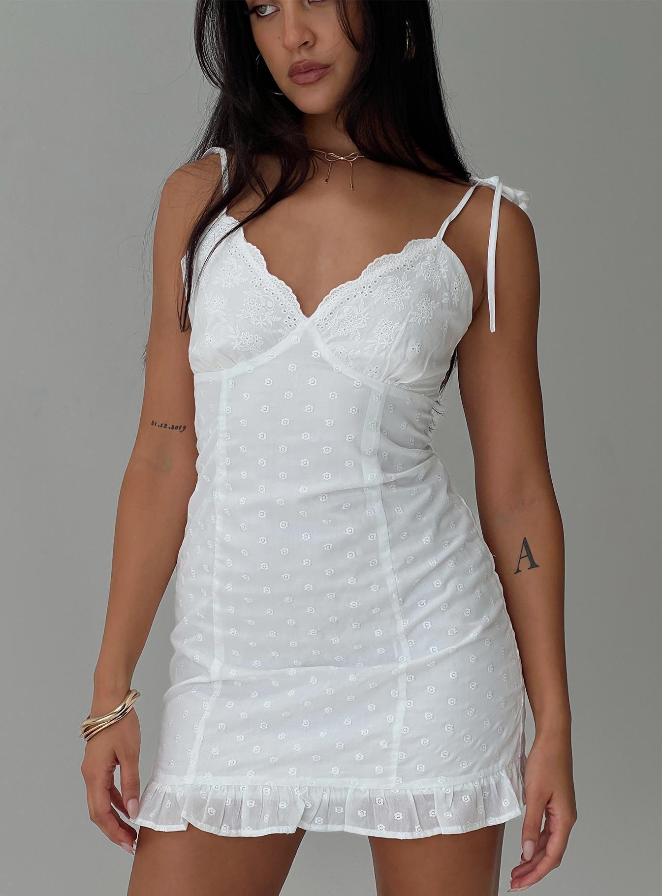 Zenaida Mini Dress White Product Image