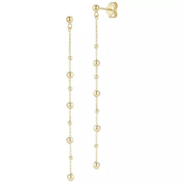 Saks Fifth Avenue Made in Italy Womens 14K Yellow Gold Diamond Cut Ball Chain Necklace Product Image