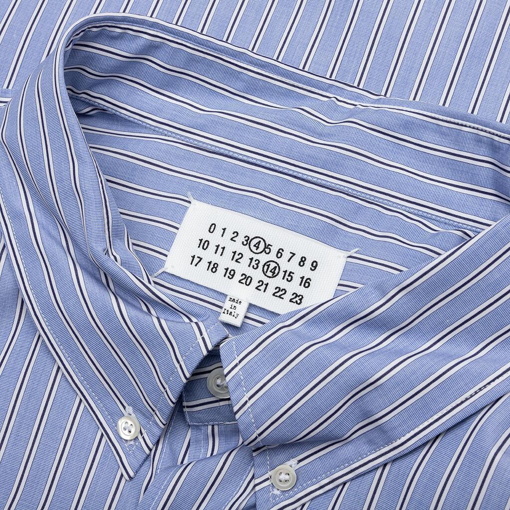 Striped L/S Shirt - Blue Male Product Image