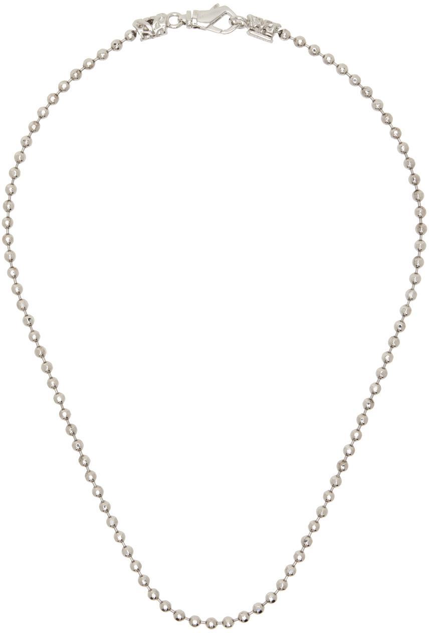 EMANUELE BICOCCHI Silver Essential Beaded Chain Necklace Product Image