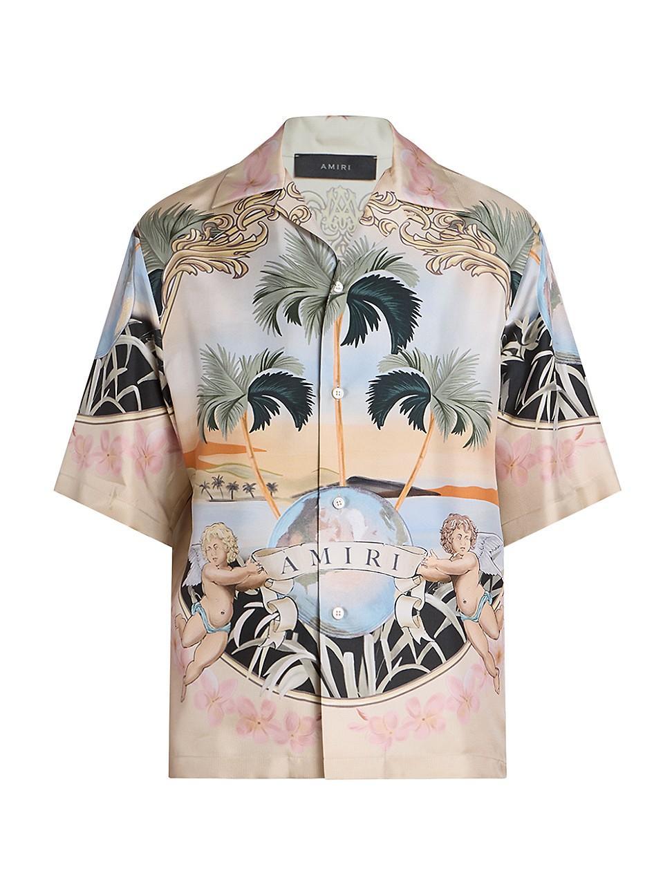 Mens Cherub Silk Short-Sleeve Shirt Product Image