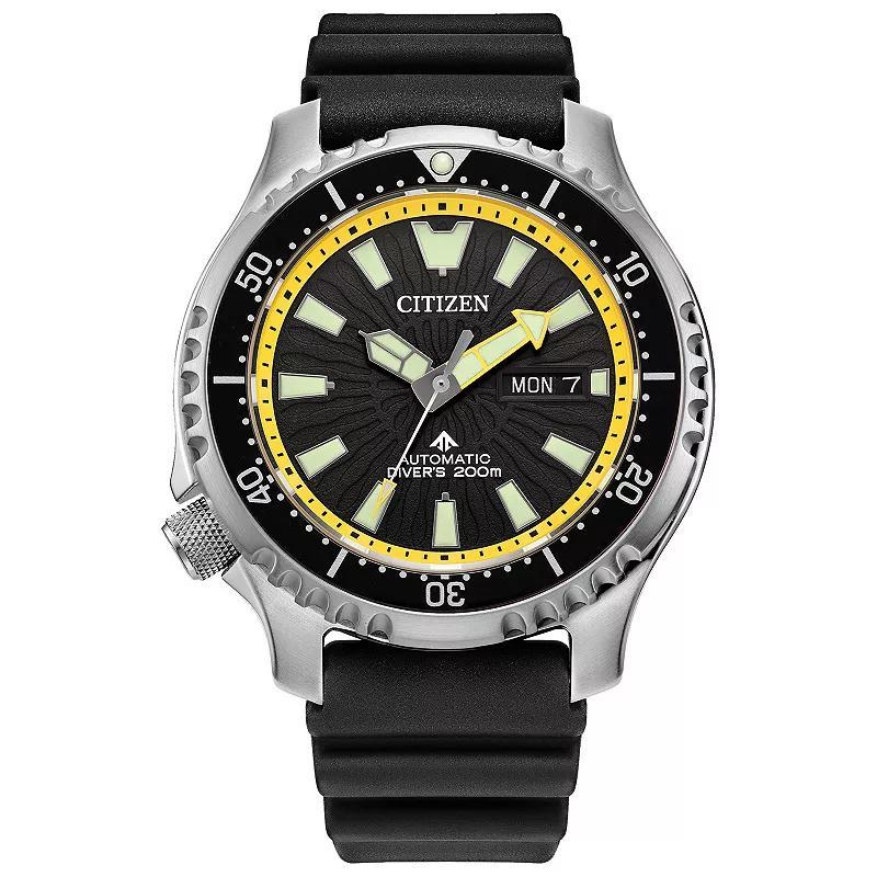 Men's Citizen Promaster Dive Automatic Black Strap Watch with Black Dial (Model: Ny0130-08E) Product Image