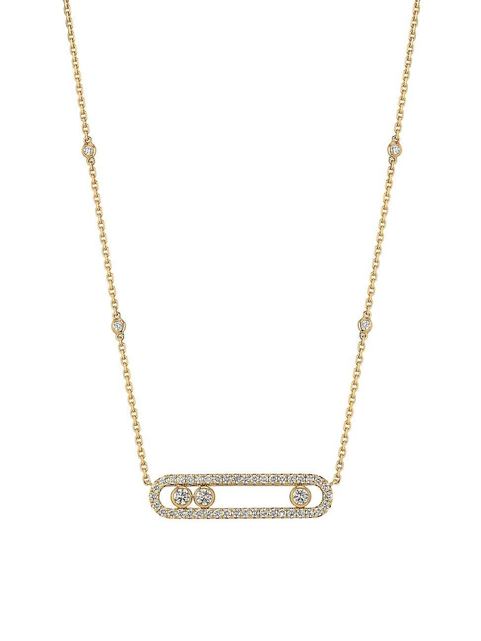 Womens Move Classic 18K Yellow Gold & 0.70 TCW Diamond Necklace Product Image