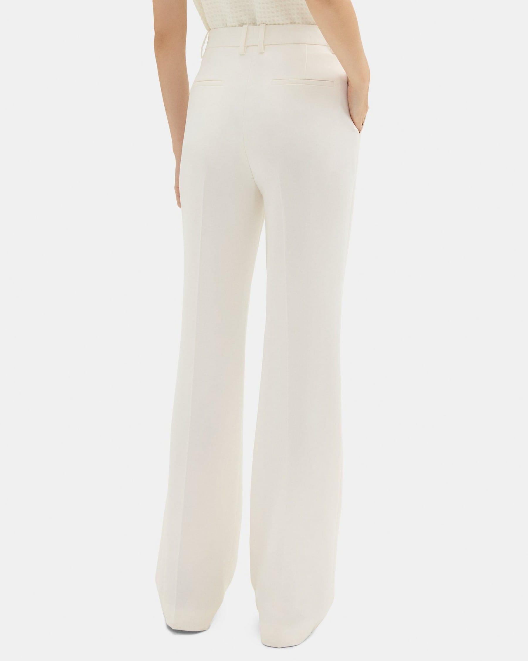 High-Waist Flare Pant in Crepe Product Image