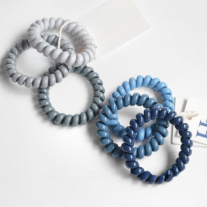 Set of 3: Plain Spiral Hair Tie Product Image