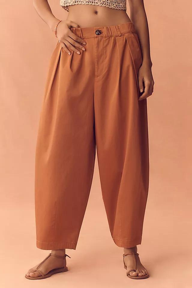 Maeve Curve Poplin Barrel Pants Product Image