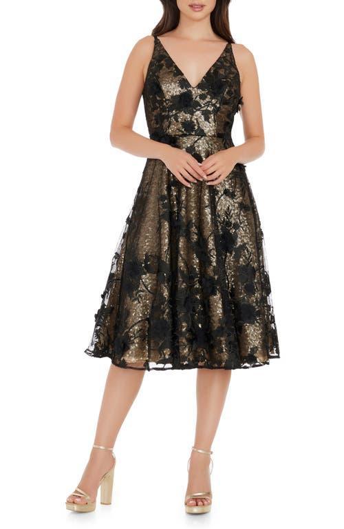 Dress the Population Elisa Floral Sequin Fit & Flare Dress Product Image