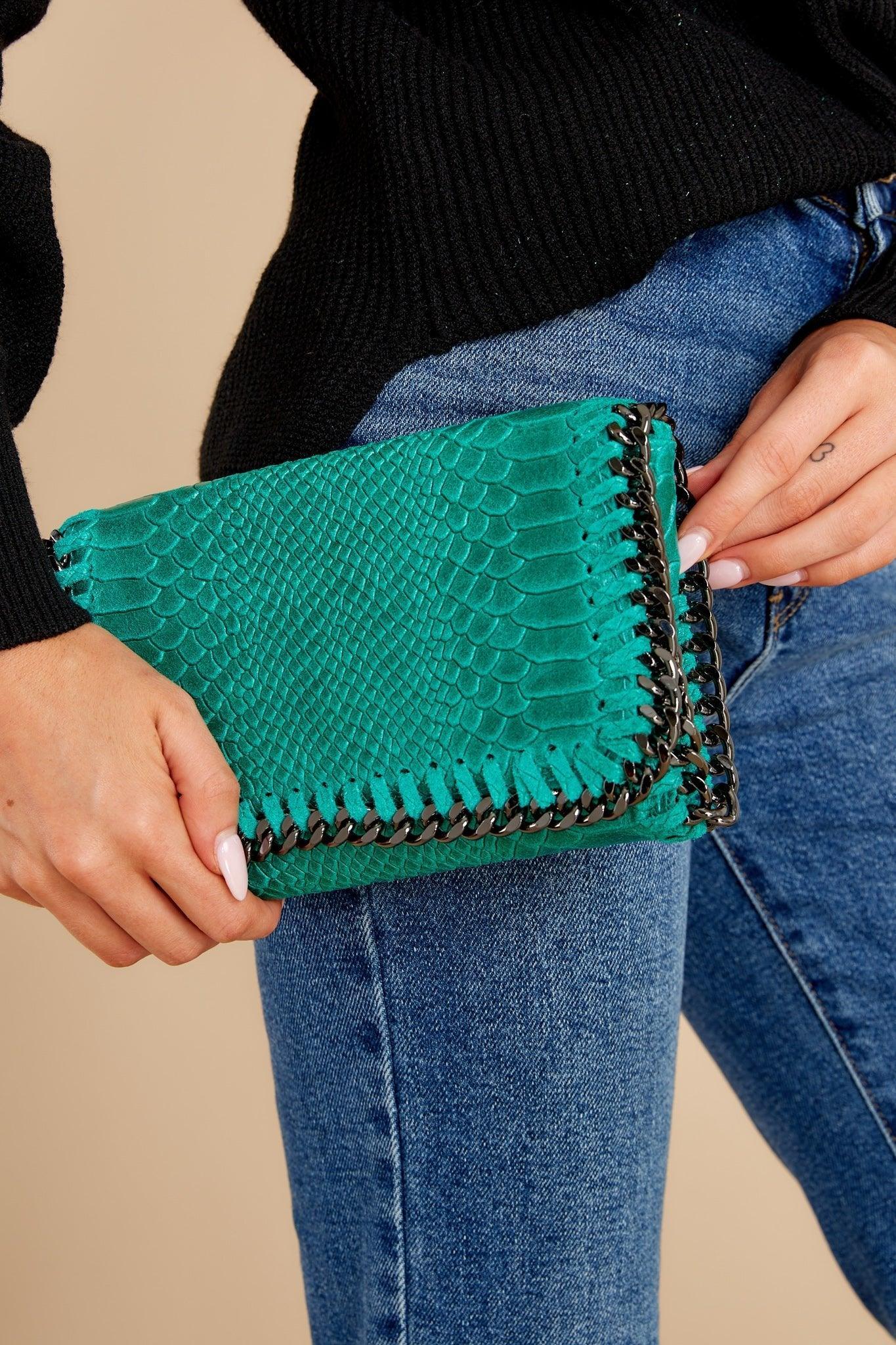 In High Places Green Clutch Bag Product Image