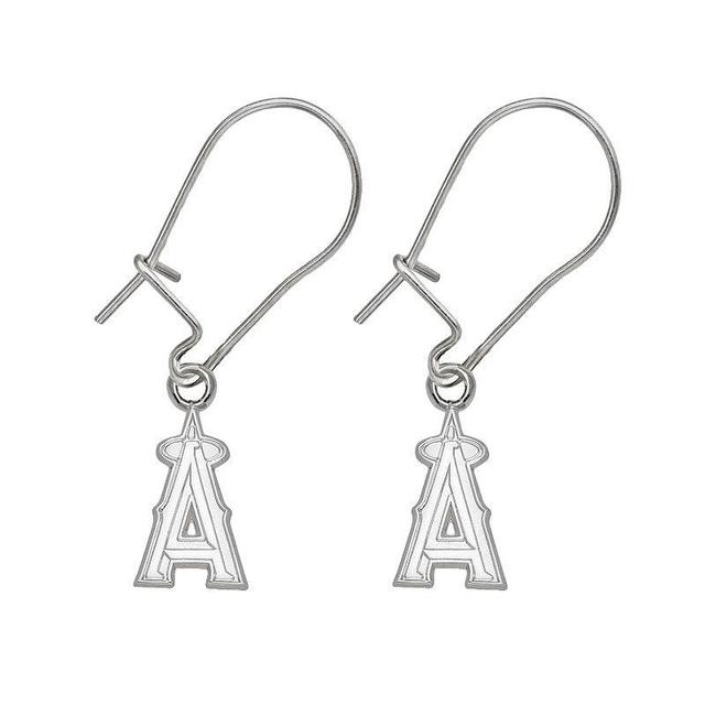 Los Angeles Angels of Anaheim Sterling Silver Logo Drop Earrings, Womens Product Image