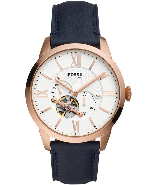 Fossil Townsman Automatic Navy Leather Watch 44mm Product Image