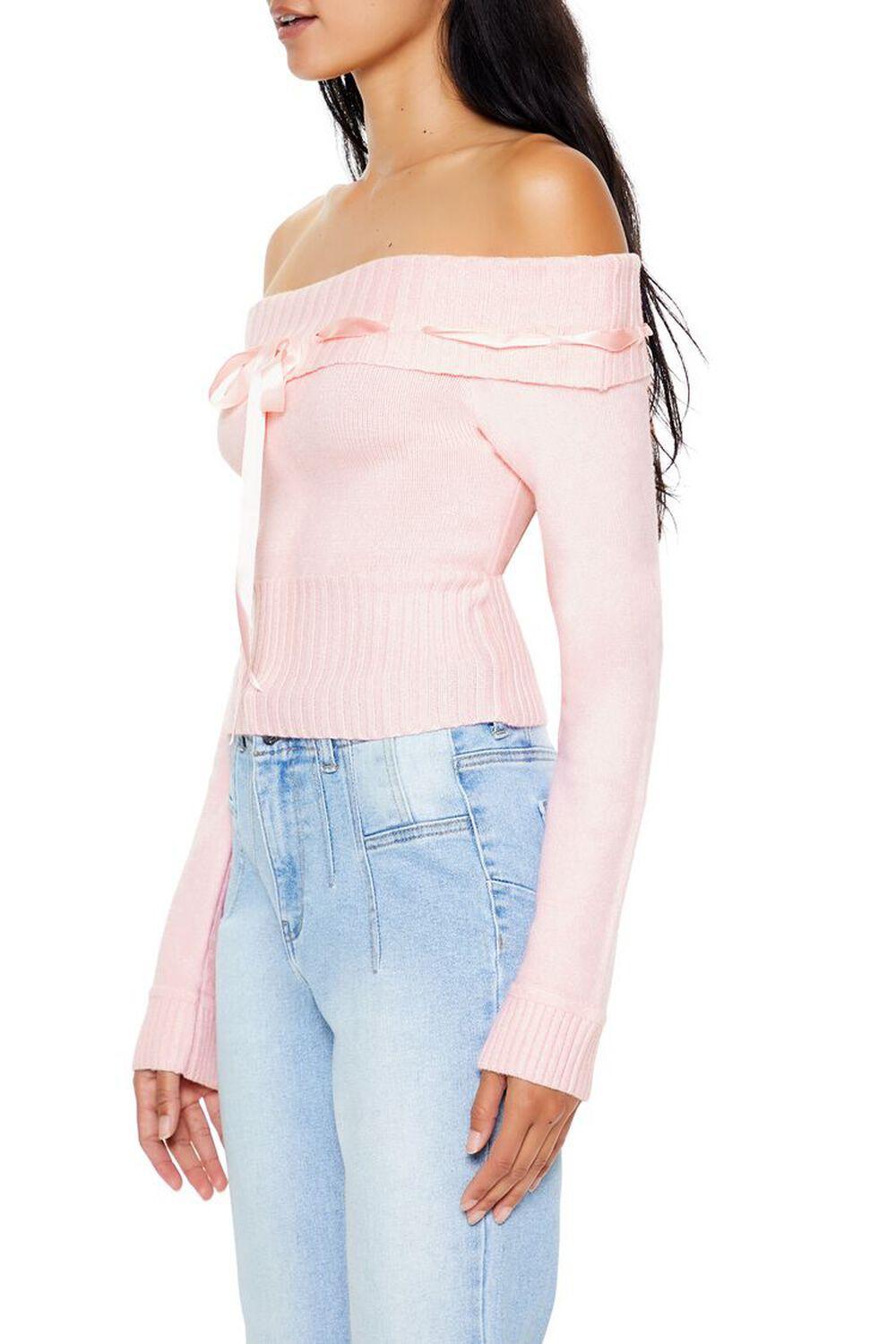 Bow Off-the-Shoulder Sweater | Forever 21 Product Image