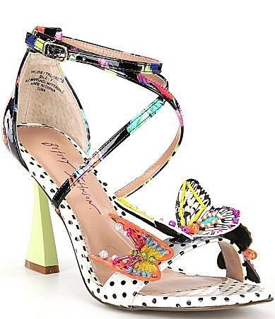 Blue by Betsey Johnson Trudie Heeled Sandals Butterfly) Women's 1-2 inch heel Shoes Product Image