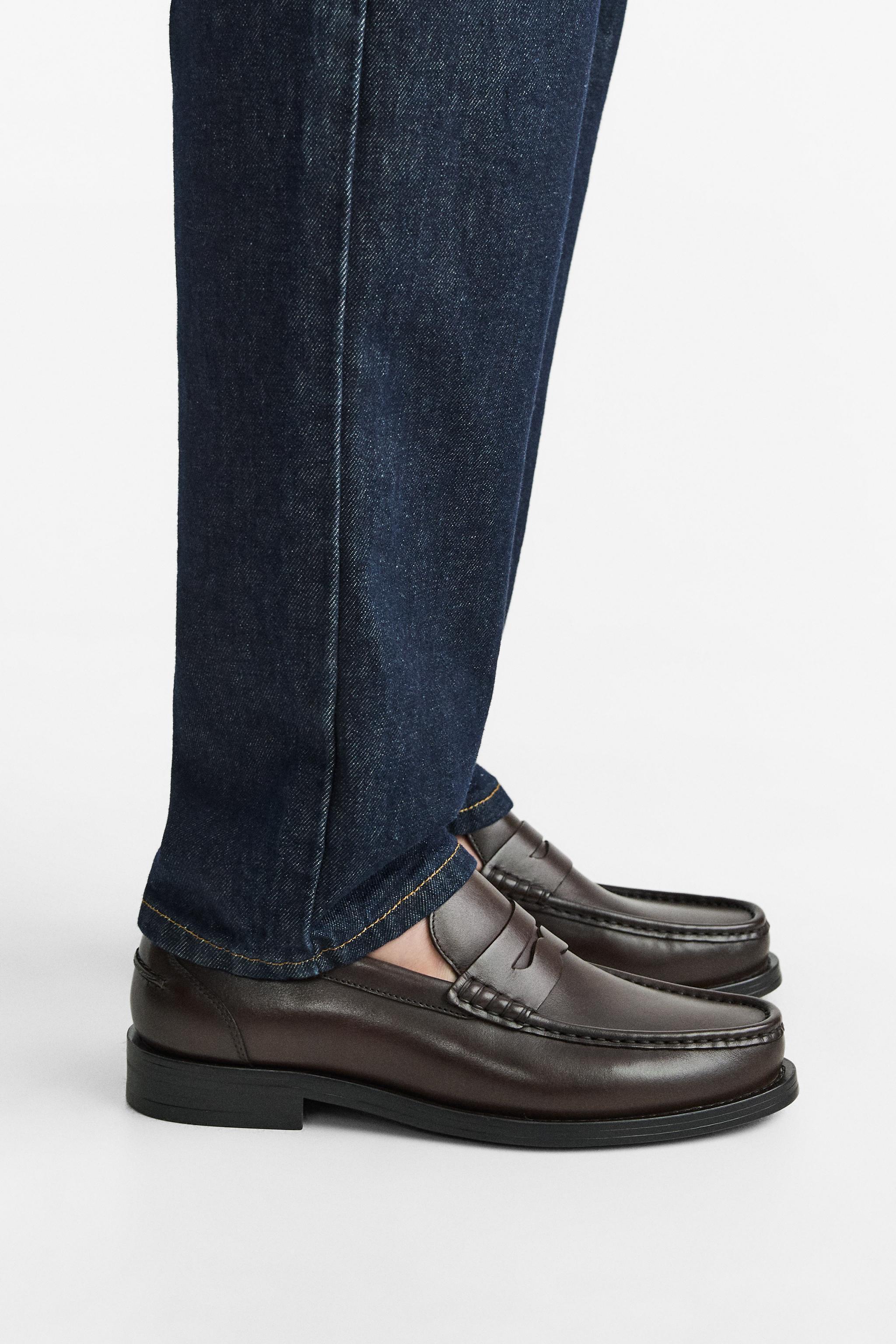 LEATHER PENNY LOAFERS Product Image