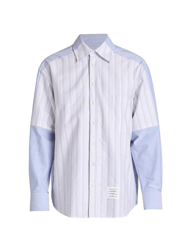 Mens 4-Bar Cotton Oversized Button-Down Shirt Product Image