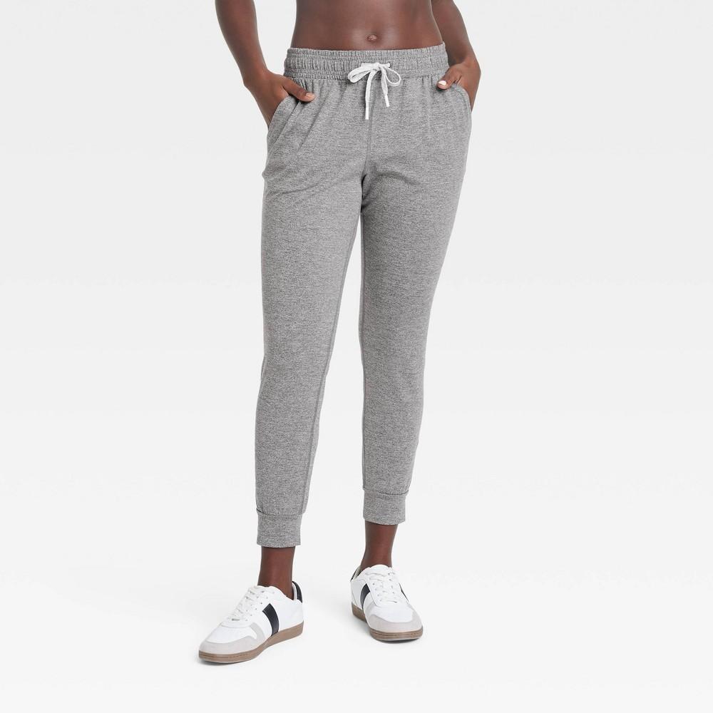 Womens Soft Stretch Mid-Rise Joggers - All In Motion Heathered L Product Image