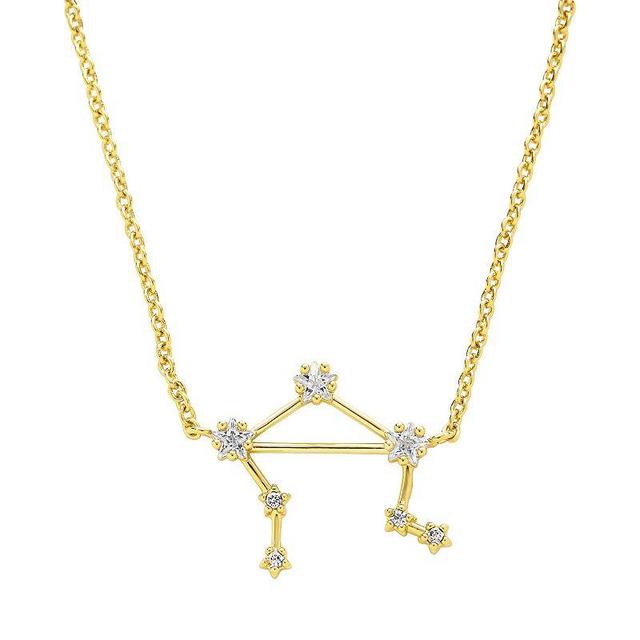 MC Collective Cubic Zirconia Constellation Necklace, Womens, 14k Gold Tone Libra Product Image