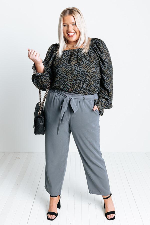 The Lari High Waist Trousers In Charcoal Curves Product Image