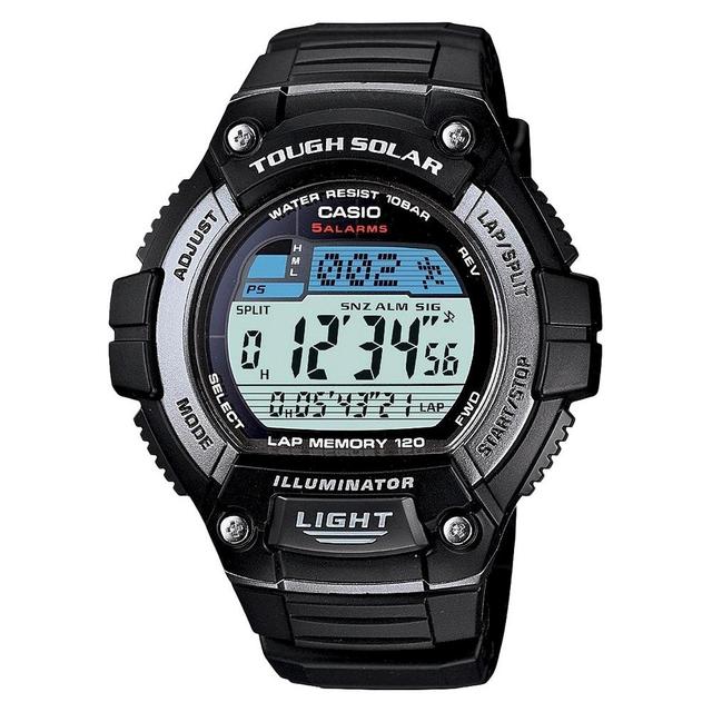 Casio Men's Solar Multi-Function Runners Watch - Black (WS220-1A) Product Image