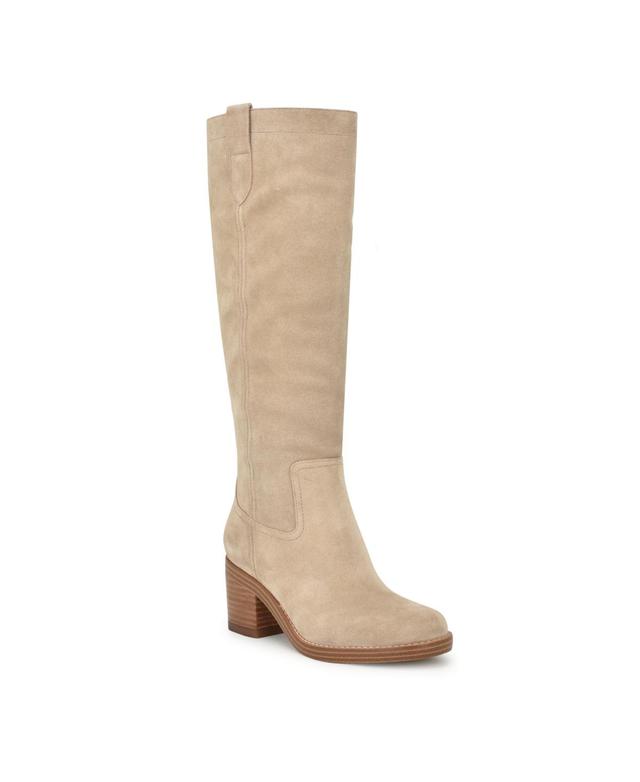 Nine West Womens Hecee Block Heel Round Toe Knee High Boots Product Image