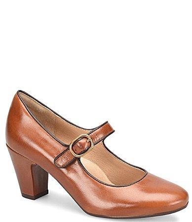 Sofft Leslie Mary Jane Rounded Toe Leather Pumps Product Image