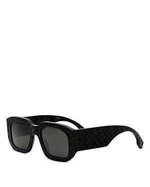 Mens Fendi Shadow Acetate Rectangle Sunglasses Product Image