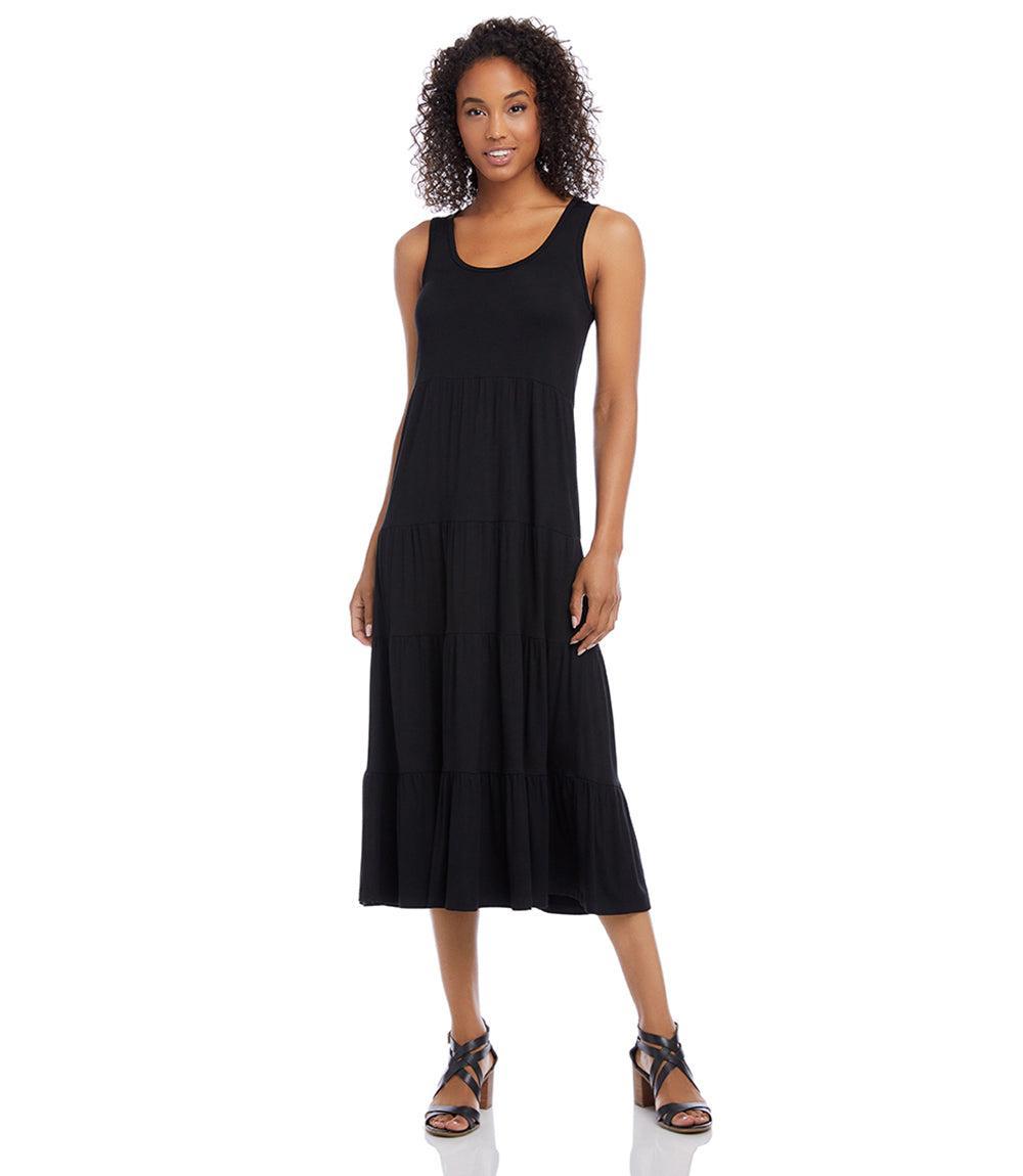 Karen Kane Women's Tiered Midi Dress, , Rayon/Spandex Product Image