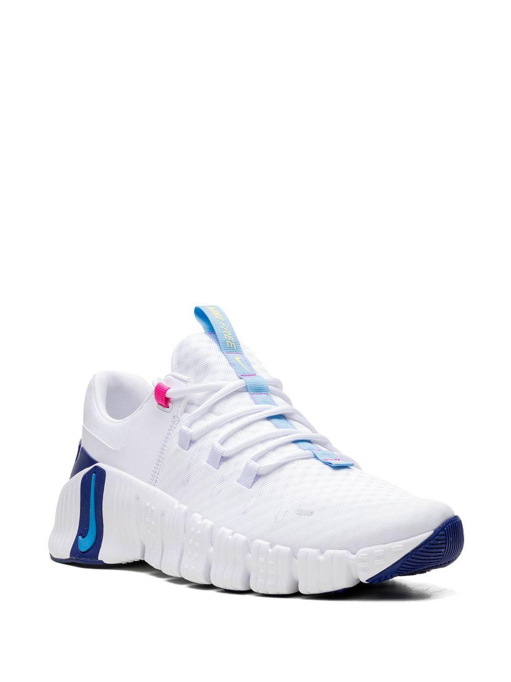 Free Metcon 5 Rubber-trimmed Mesh Sneakers In White Product Image