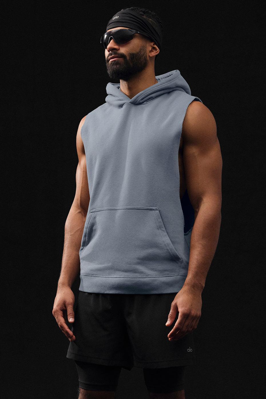 Renown Sleeveless Hoodie - Steel Grey Male Product Image