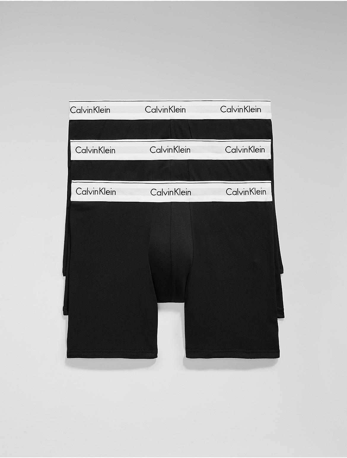 Calvin Klein Mens Modern Cotton Stretch 3 Pack Boxer Brief - Black - XL Product Image