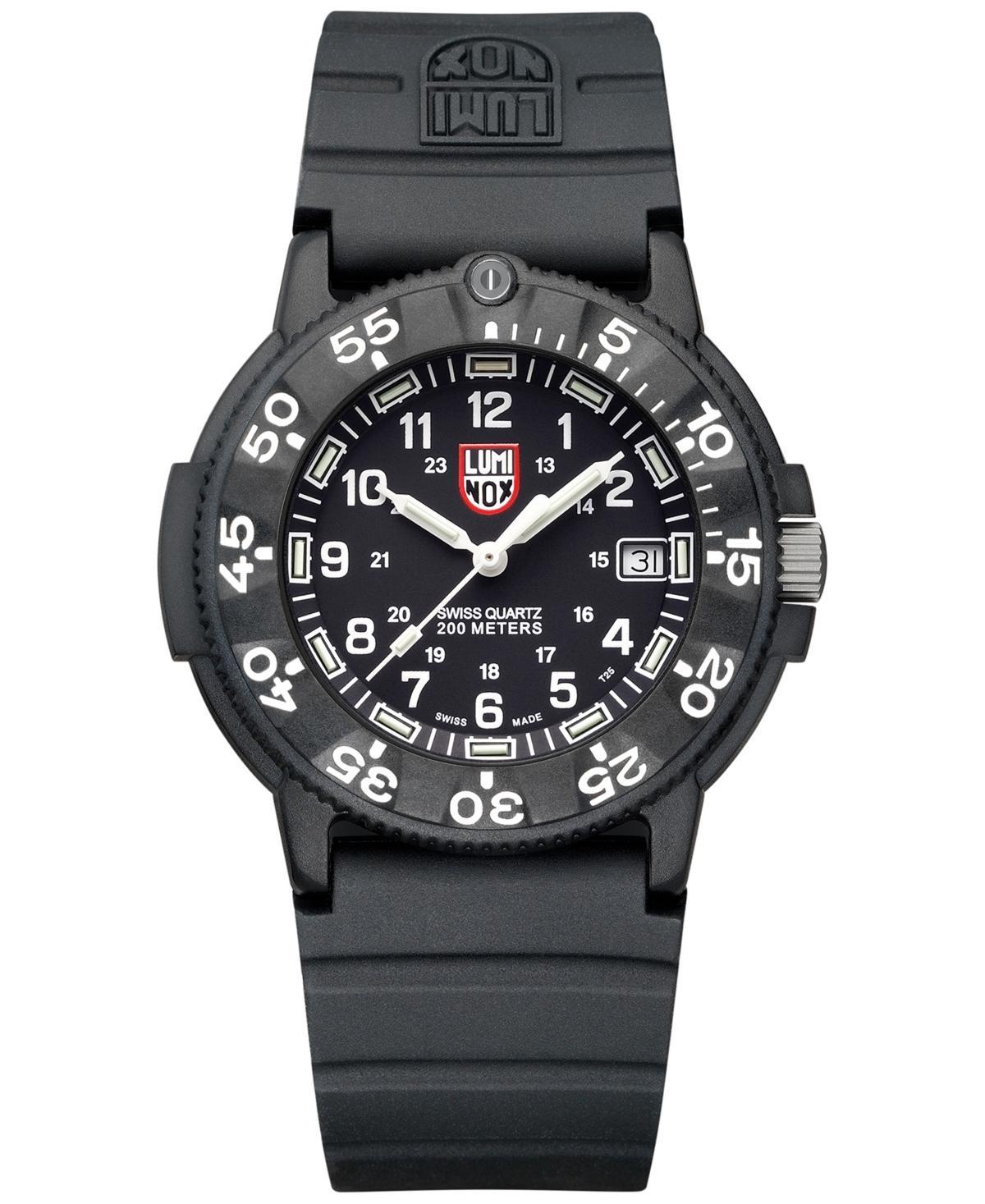 Luminox Mens Swiss Original Navy Seal Evo Series Military Dive Black Rubber Strap Watch 43mm Product Image