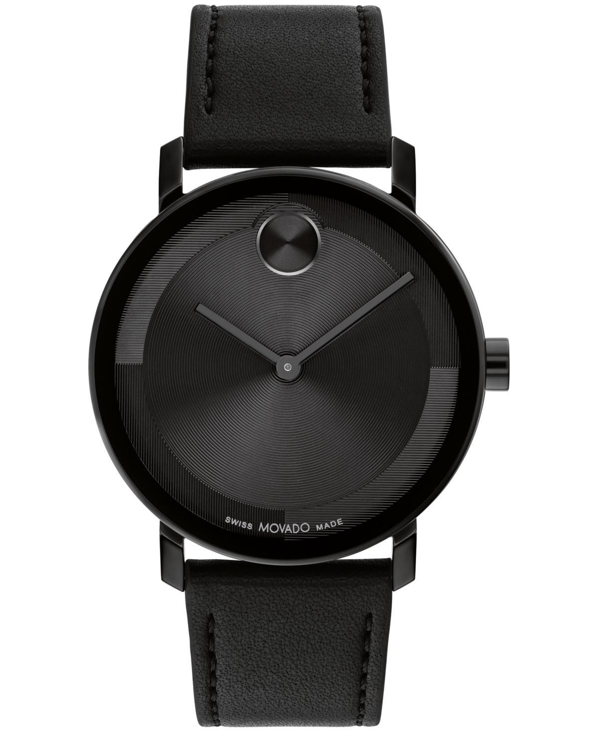 Men's Movado BoldÂ® Evolution Black IP Strap Watch with Textured Tonal Black Dial (Model: 3601123) Product Image