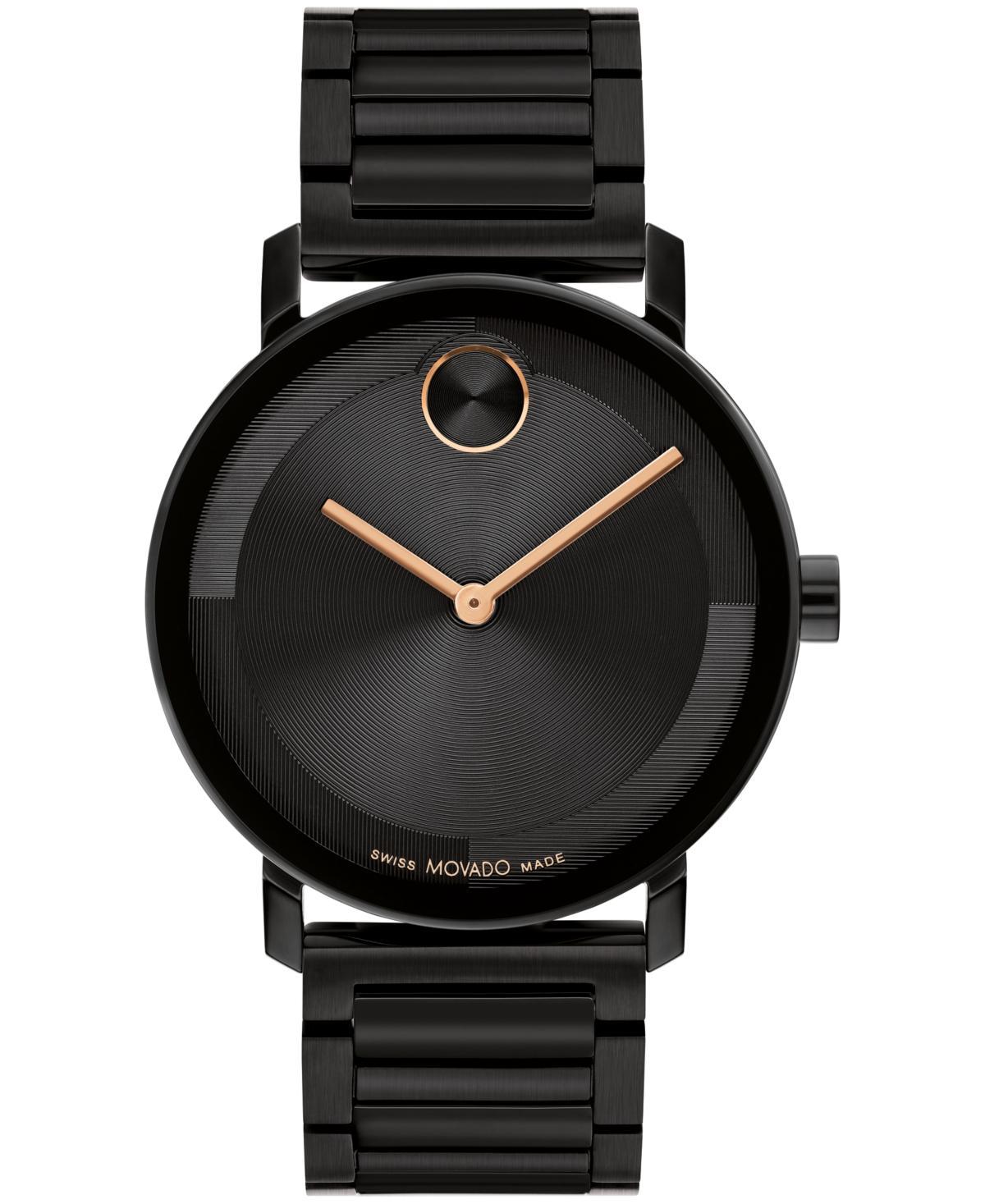 Men's Movado BoldÂ® Evolution Black IP Strap Watch with Textured Tonal Black Dial (Model: 3601123) Product Image